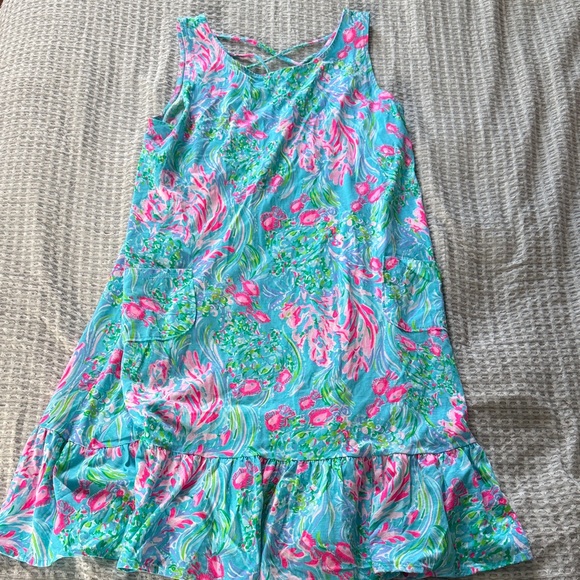 Lilly Pulitzer Dresses & Skirts - Lilly Pulitzer Pink and Blue Floral Dress
